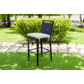 Poly Rattan PE High Bar Chair para móveis de jardim ao ar livre